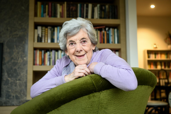 Brenda Niall at home in 2020.