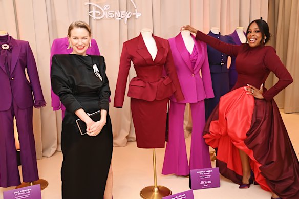 Naomi Watts and Niecy Nash with wardrobe items from All’s Fair at the London premiere of the series on October 22.