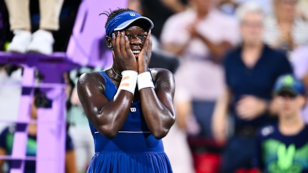 Victoria Mboko after defeating Naomi Osaka to win the Masters 1000 event in Montreal last year.