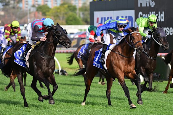 Attrition wins the Toorak Handicap in 2023.