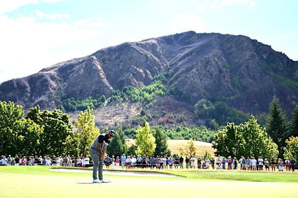 Ryan Peake during the final day of the New Zealand Open at Millbrook Resort.