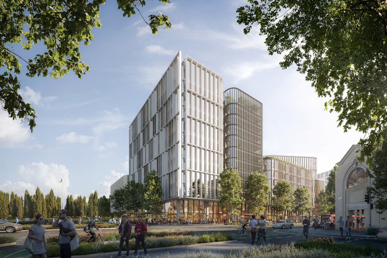 A render of the London Central project in Canberra.