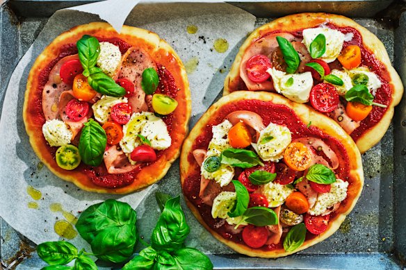 Adam Liaw’s mortadella fried pizzas.