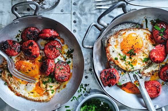 Chorizo and eggs.