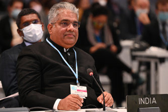 Bhupender Yadav, ministre indien de l'Environnement, des Forêts et du Changement climatique. 