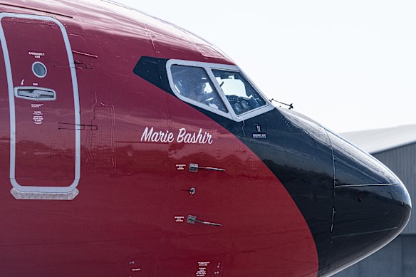 The “Marie Bashir” - a Boeing 737 air tanker - will be the first jet aircraft to land at Western Sydney Airport when it touches down on October 28.