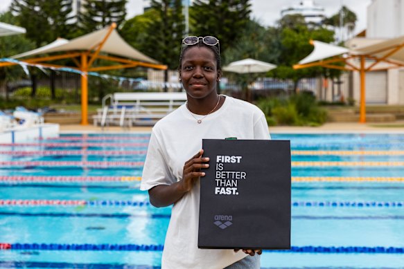 Victoria Belando Nicholson has her heart set on swimming in the Paralympics one day.