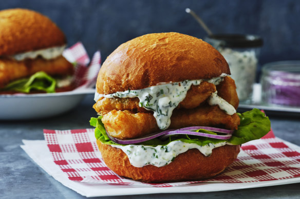 Fish burger.