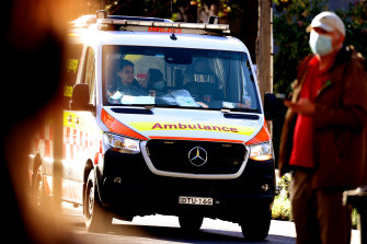 A NSW Ambulance near RPA Hospital in Sydney.