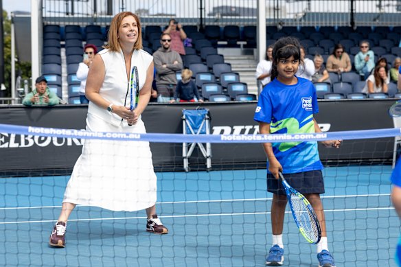 Sports Minister Anika Wells at the Australian Open this year.