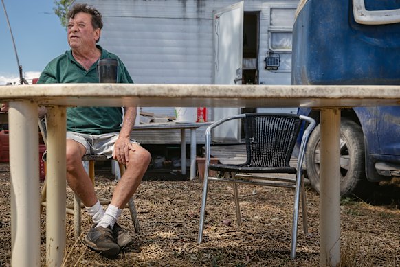 Jimmy travels to the isolated farm on weekends to tend to his animals. 