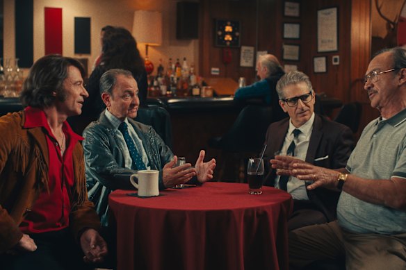 From left, Hugh Jackman, Fisher Stevens, Michael Imperioli and Jim Belushi.