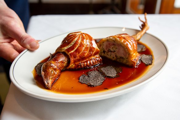 Poussin pithivier with Yarra Valley truffles.
