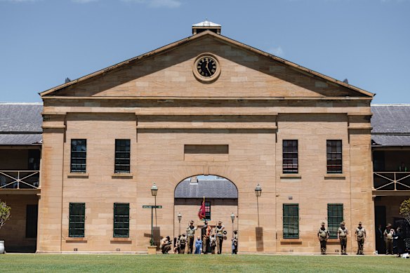 A parade at Victoria Barracks in Sydney.