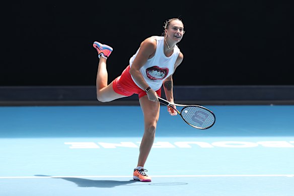Sabalenka ahead of the Australian Open, which she has won twice.