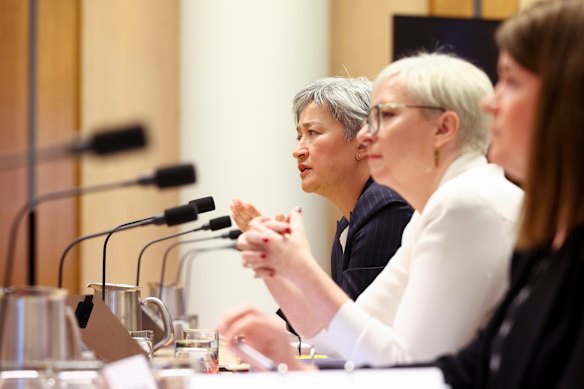  Penny Wong during the estimates sitting on Tuesday.