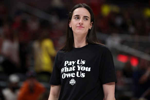WNBA star Caitlin Clark at league’s All Star game.
