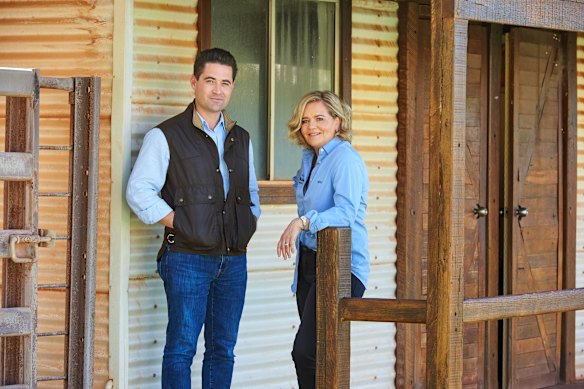 John Hartman with Nicola Forrest at the Minderoo Station in 2021.