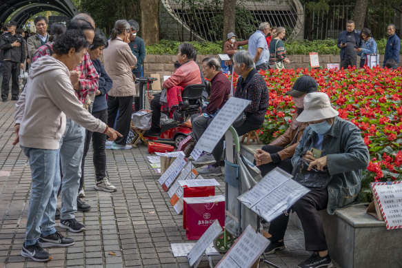 Every weekend, parents of unmarried adults come to the marriage market in Shanghai in hope of finding a good match for their children.