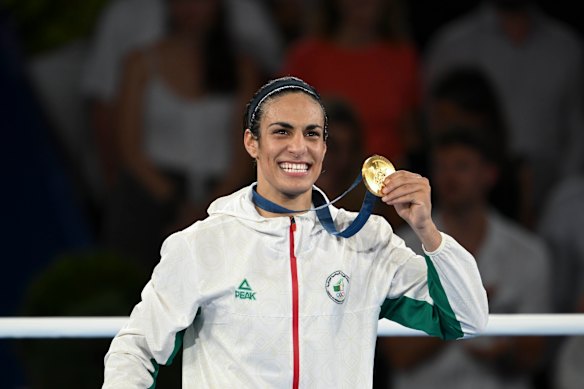 Welterweight gold medal winner Imane Khelif.