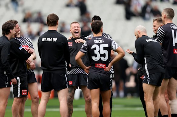 Jordan De Goey is all laughs among his teammates.