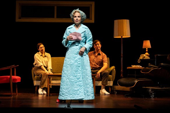 Yael Stone and Ash Flanders (rear) with Sigrid Thornton in Mother Play.