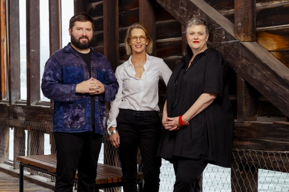 Politics tamfitronics The Sydney Theatre Company leadership team: artistic director Kip Williams, chair Ann Johnson and CEO Anne Dunn.