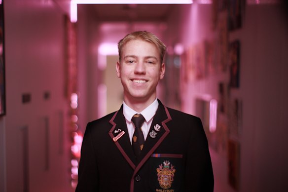 Year 11 Haileybury student Oliver Schreurs.