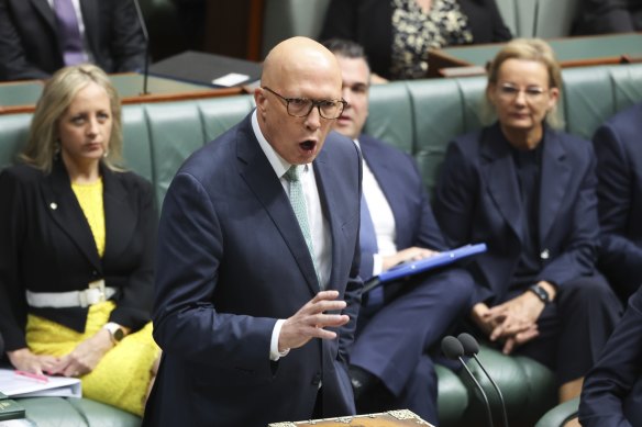 Opposition Leader Peter Dutton in Parliament House on Wednesday.