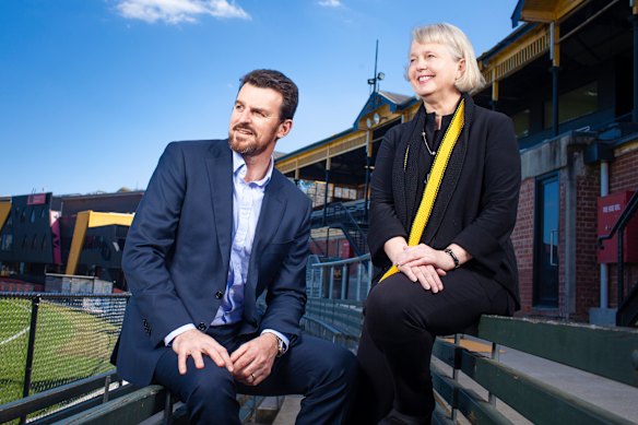 Former Richmond CEO Brendon Gale and president Peggy O’Neal.