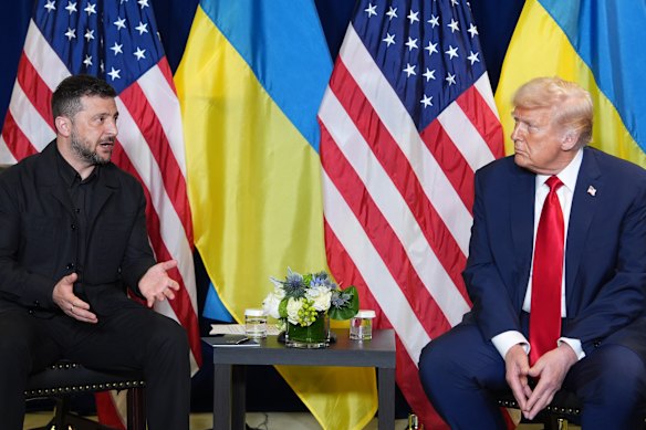 Ukrainian President Volodymyr and US President Donald Trump spoke on the sidelines of the UN meeting on Tuesday (Wednesday AEST).