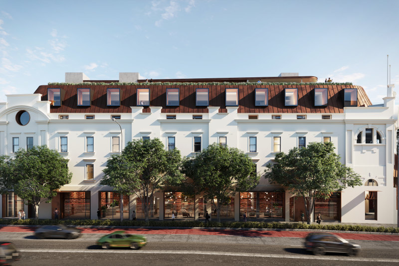 An artist’s impression of the 25hours hotel which will open in Sydney’s Paddington next year.