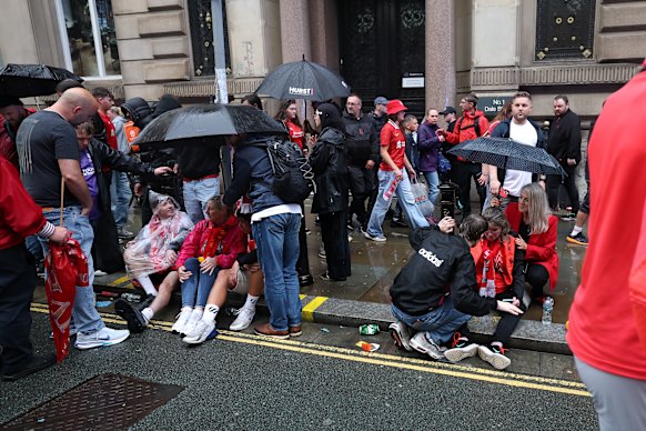 Emergency services attend the aftermath of the incident on Water Street.