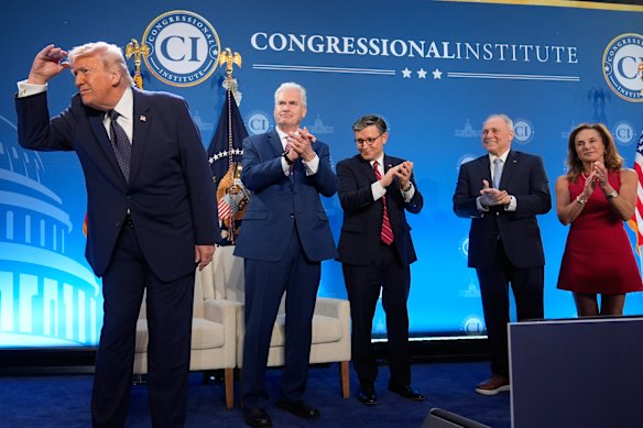 “We’ve already won in many ways but we haven’t won enough,” Trump told Republican lawmakers at a conference.