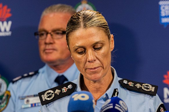 AFP Commissioner Krissy Barrett speaking yesterday.