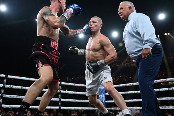 Nikita Tszyu in the ring.