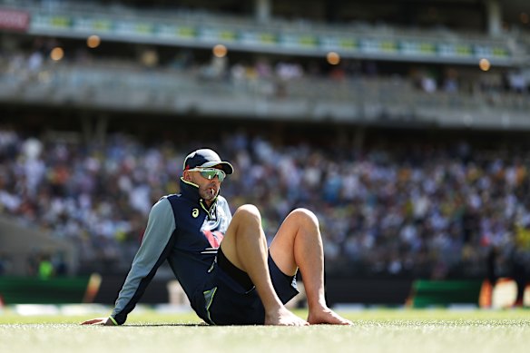 Nathan Lyon had a very quiet first Test in Perth, after a very quiet 2024-25 summer.