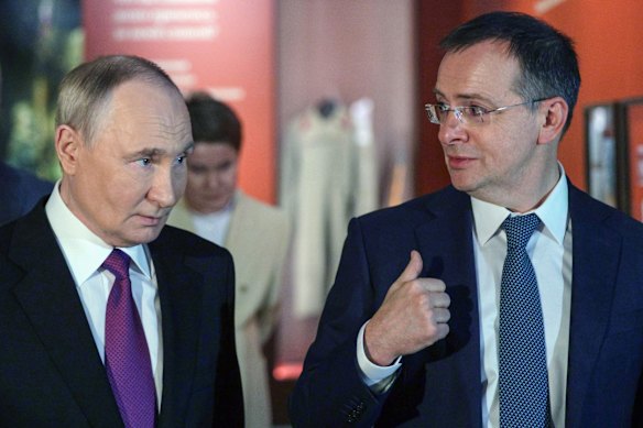 Vladimir Medinsky is Russia’s chief negotiator in talks with Ukraine and one of the most prominent advocates for Putin’s attempt to pull the former Soviet satellite nations back into Moscow’s orbit.