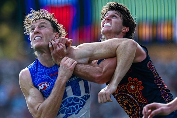 Nick Larkey (left) had a down day on Saturday by his own admission.