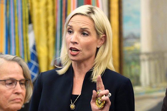  Republican congresswoman Ashley Hinson, who is locked in a tight race for the US Senate.