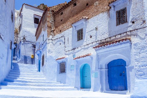 Chefchaouen was painted blue, it’s believed, to boost the spirits of its citizens following economic hardship.