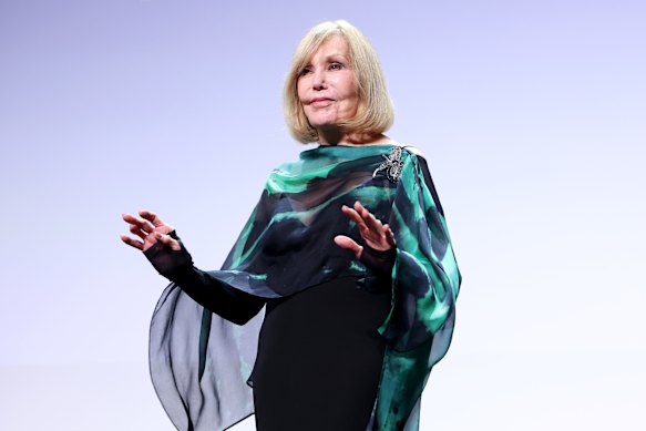 Kim Novak receives the Golden Lion for lifetime achievement during the 2025 Venice International Film Festival.