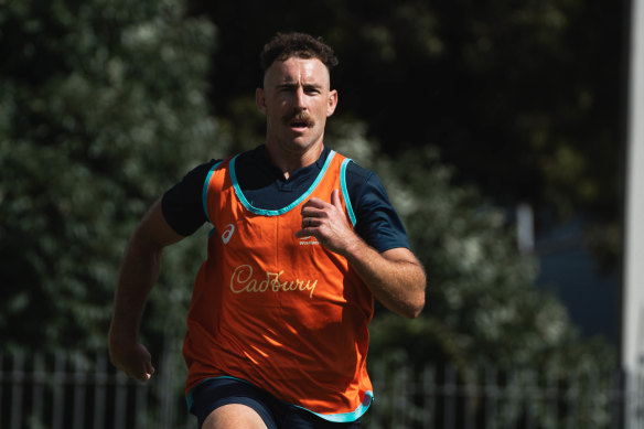 Wallabies halfback Nic White during this training.