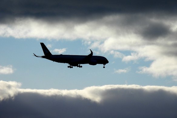 Police attended the aircraft on landing and arrested a 45-year-old man.