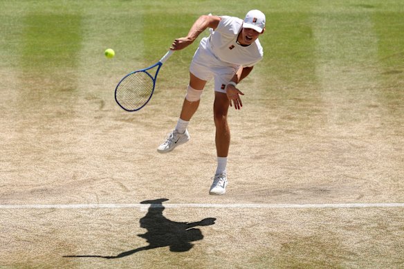 Hewitt went to three sets for the first time this week.