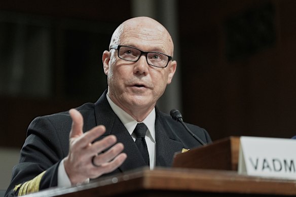 Admiral Frank Bradley testifies before a Senate committee in July.