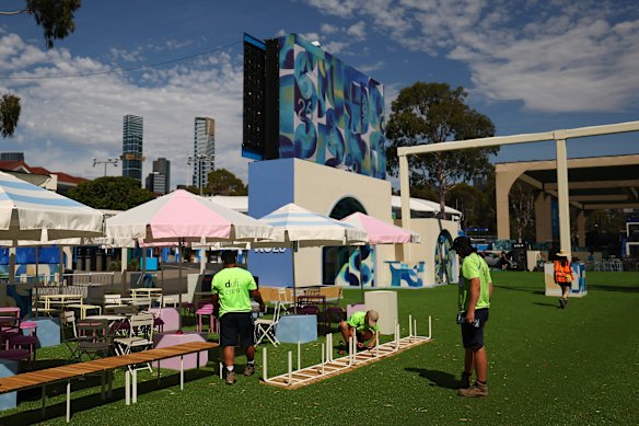 The scene at Melbourne Park ahead of the 2026 Australian Open.