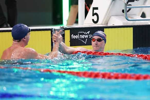 Cam McEvoy takes out the men’s 50m freestyle final at the Australian swimming trials on Wednesday evening. 