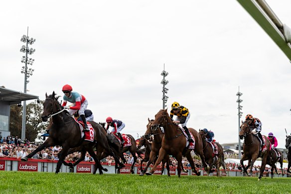 Sabaj winning the Cranbourne Cup.