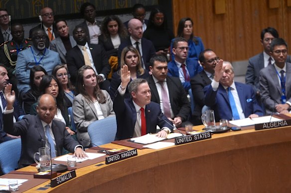 The UN Security Council adopts a US-drafted resolution that in effect endorsed Donald Trump’s peace plan.